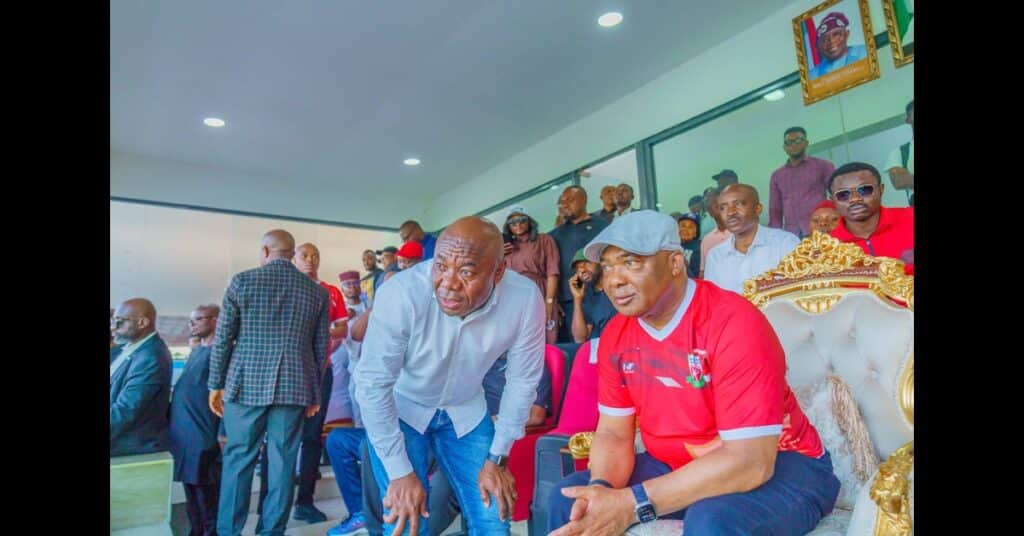 Amuneke Delighted by Governor’s Attendance at Heartland Match