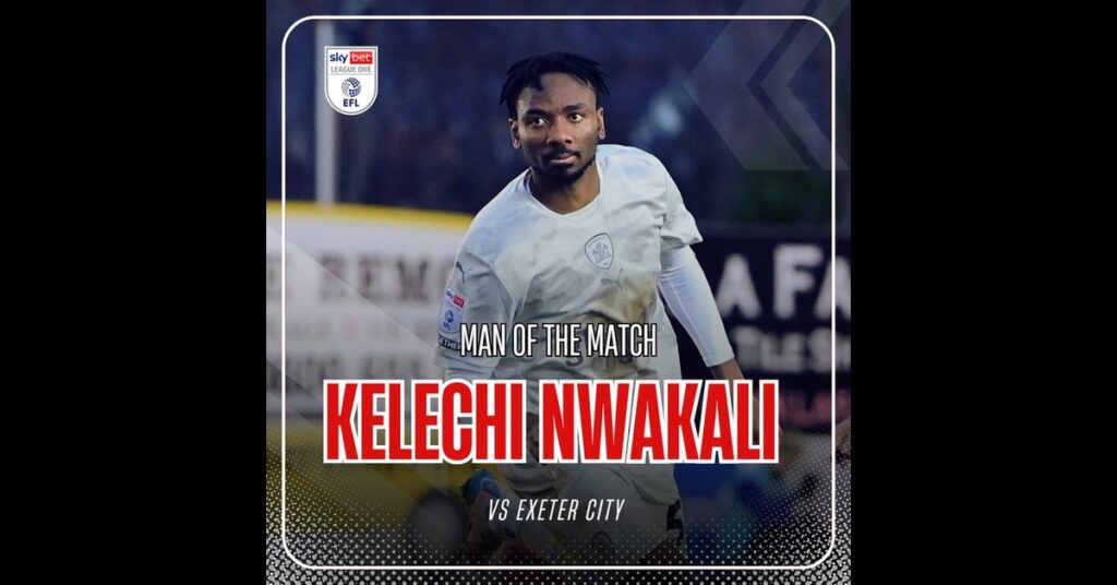 Kelechi Nwakali Stars in Barnsley’s Comeback Win Against Exeter City