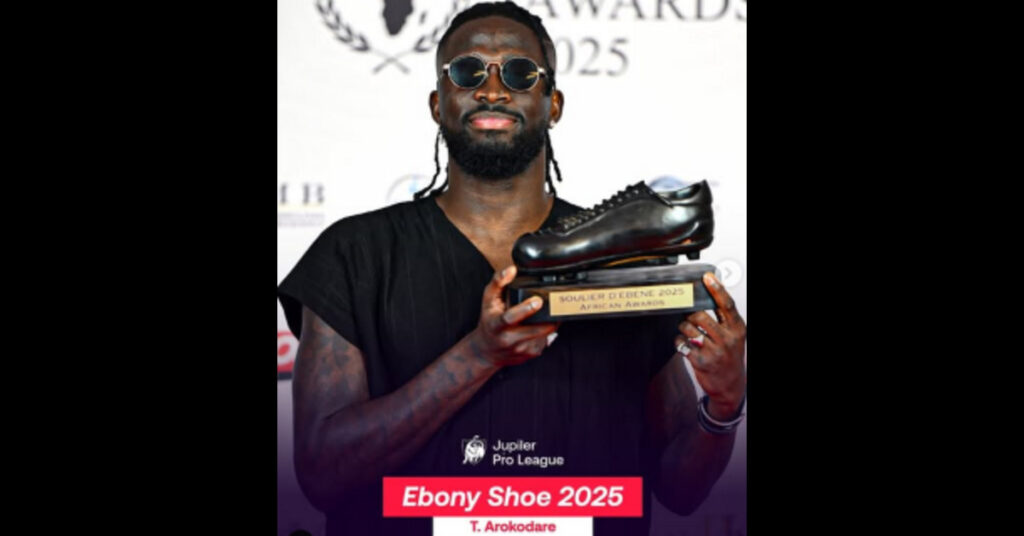 Arokodare Wins Ebony Shoe, Joins Elite Nigerian Company