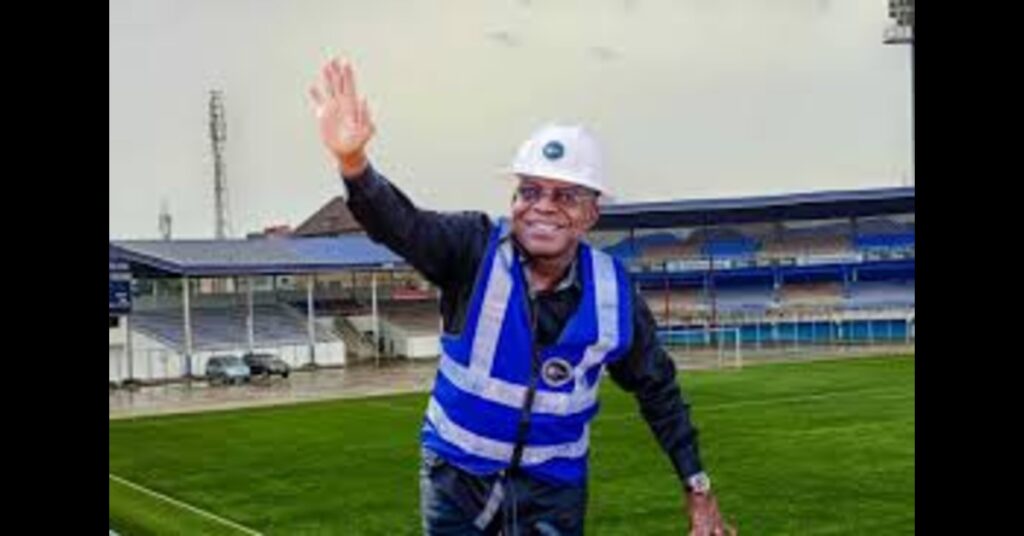 Kanu Praises Governor Otti for Enyimba Stadium Renovation