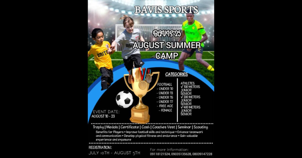 Bavis Summer Camp Returns to Inspire Young Footballers in Ogun