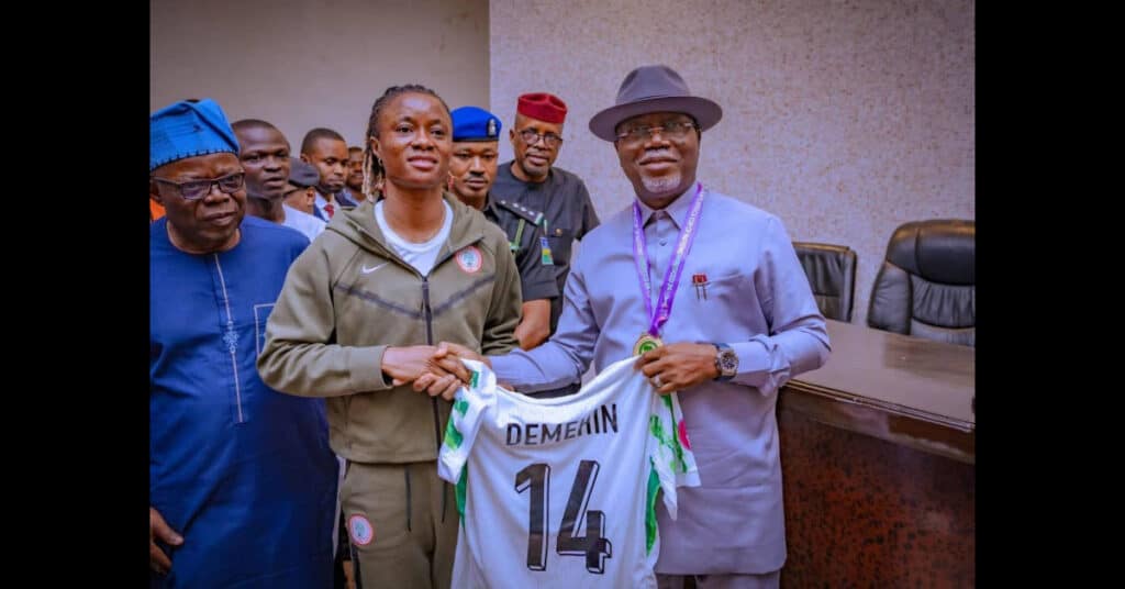 Ondo Governor Gifts Falcons Defender ₦30m, House for WAFCON Win
