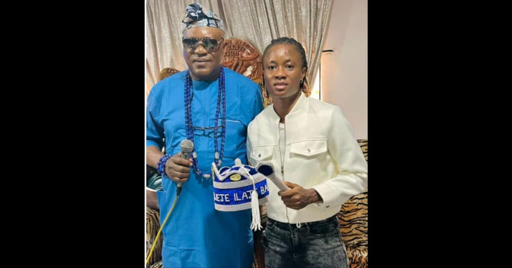 Super Falcons Star Demehin Crowned with Chieftaincy Honour in Ondo