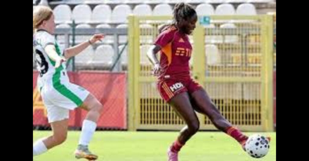 Babajide Celebrates First Goal for AS Roma in Cup Victory