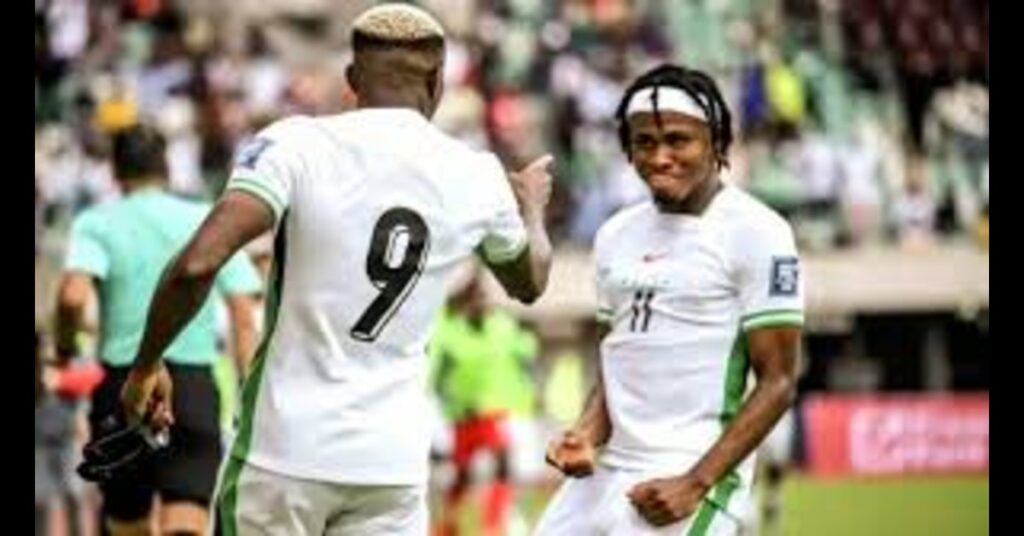 Osimhen Stars as Nigeria Crushes Benin 4–0 to Reach Playoffs