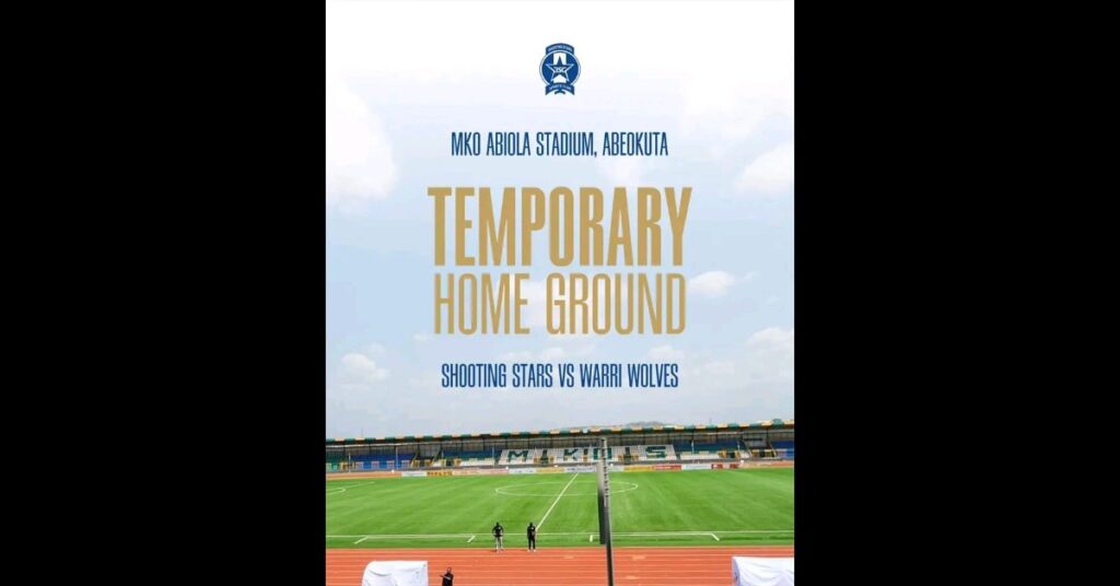 Shooting Stars to Host Warri Wolves in Abeokuta Despite Stadium Uncertainty 1 Shooting Stars to Host Warri Wolves in Abeokuta Despite Stadium Uncertainty
