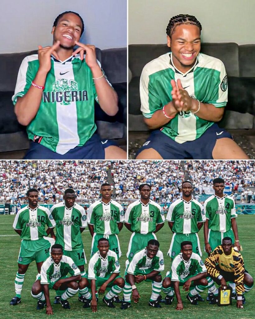Ngumoha Wears 1996 Nigeria Jersey As Super Eagles Question Grows