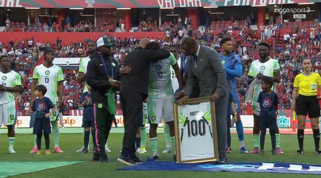 Ronaldo Leads Ovation as Iwobi Honoured for 100th Nigeria Cap